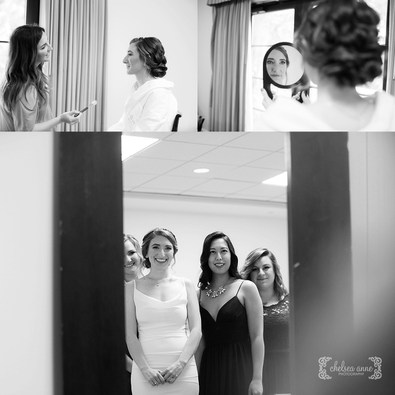 bride getting ready for wedding at Estancia La Jolla