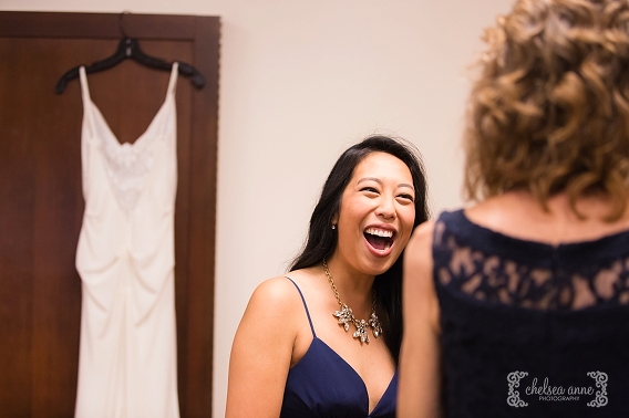 Bridesmaids reaction at Estancia La JOlla